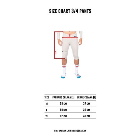Mansport Baselayer 3/4 Pants - 6 Warna