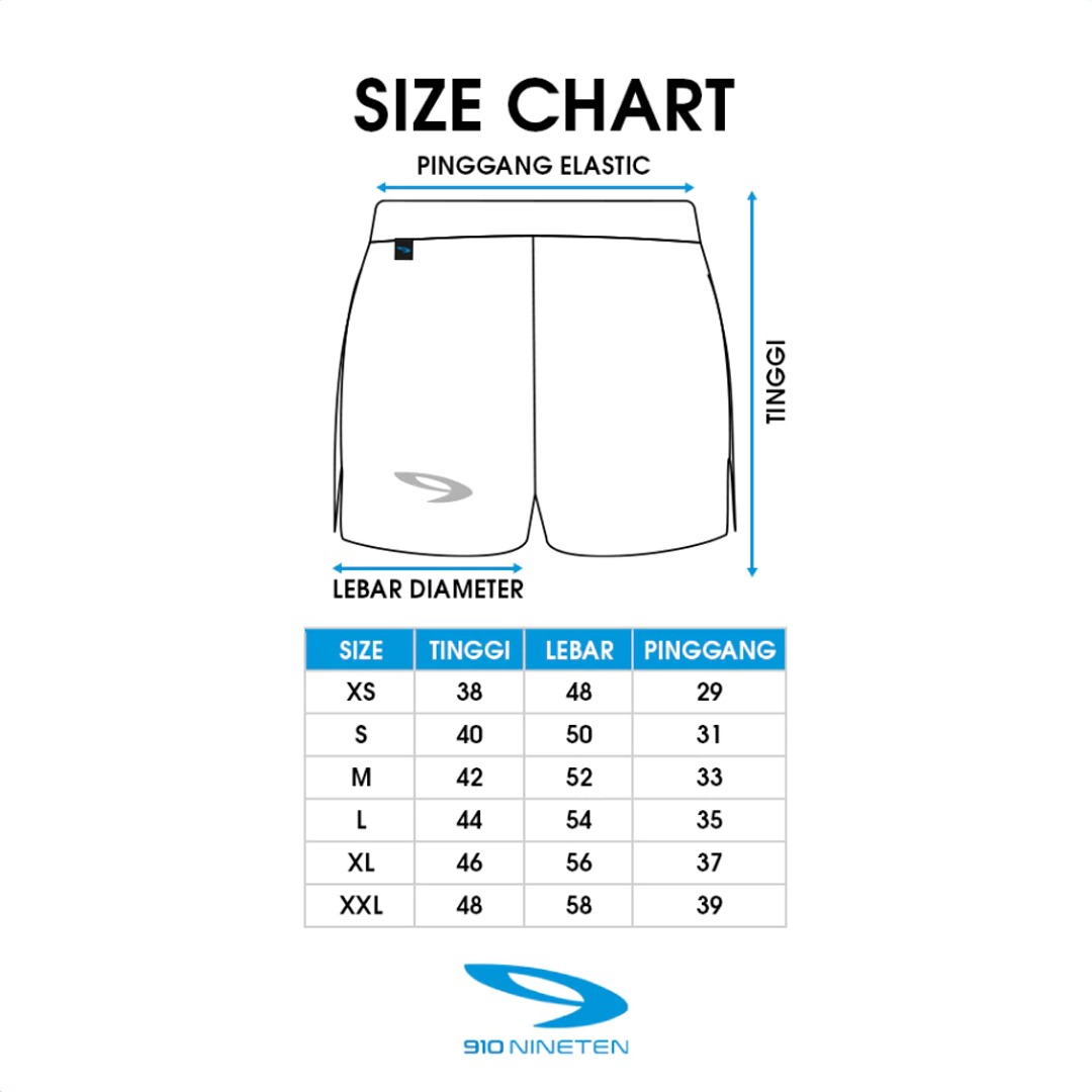 910 Nineten Minamoto Running Short Seamless Men - 3 Warna