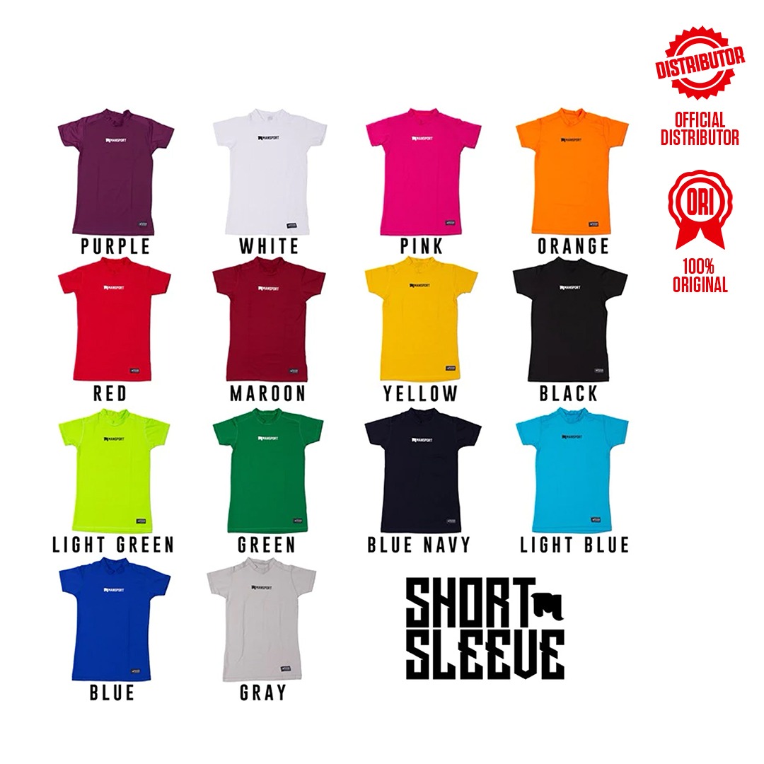 Mansport Baselayer Short Sleeve - 6 Warna