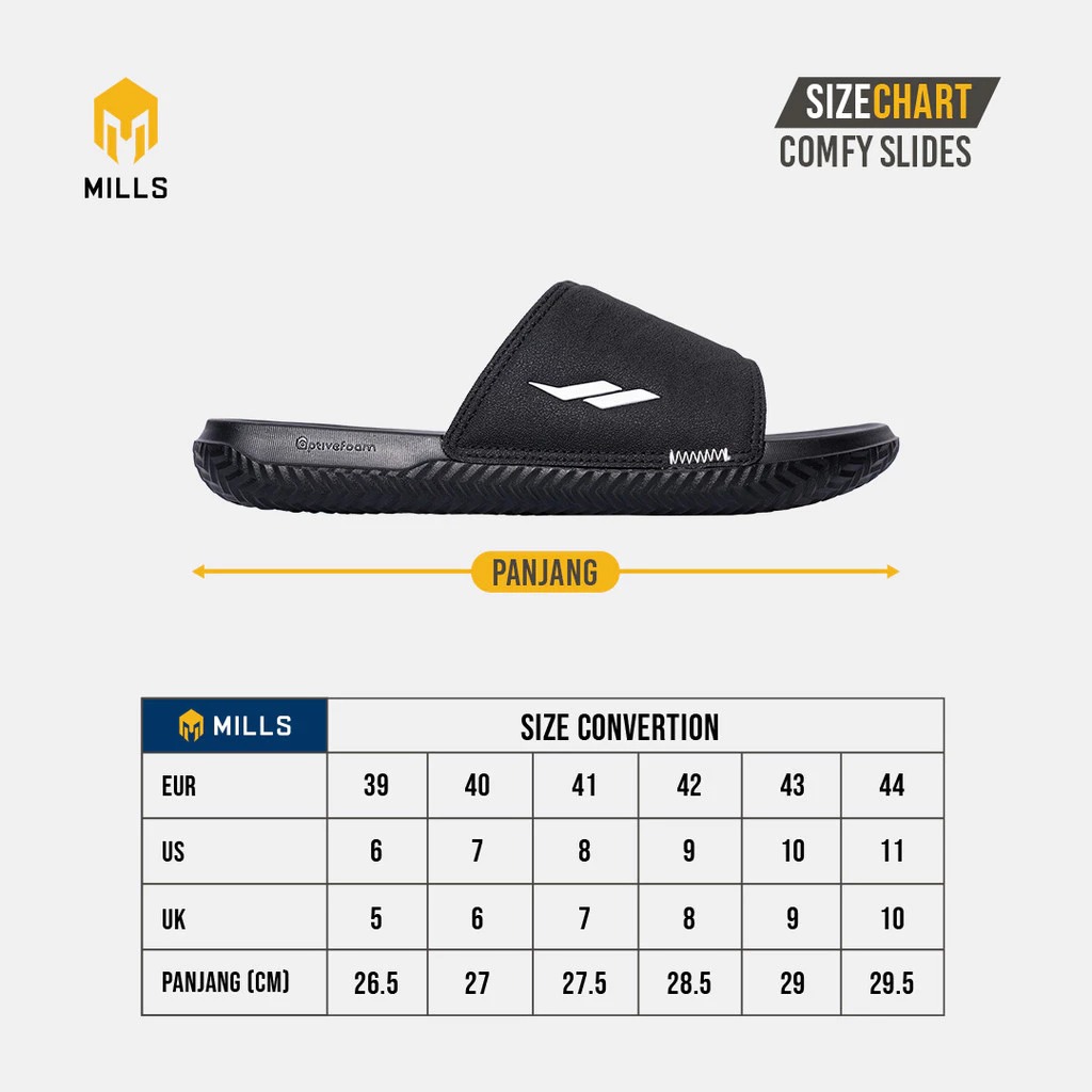 Mills Comfy Slide - 3 Warna