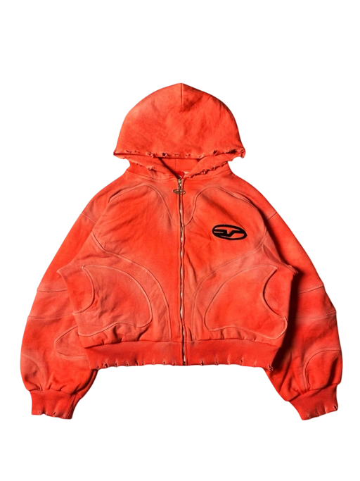 Image of MOLLY MOLTEN LAVA WASHED ZIPUP HOODIE