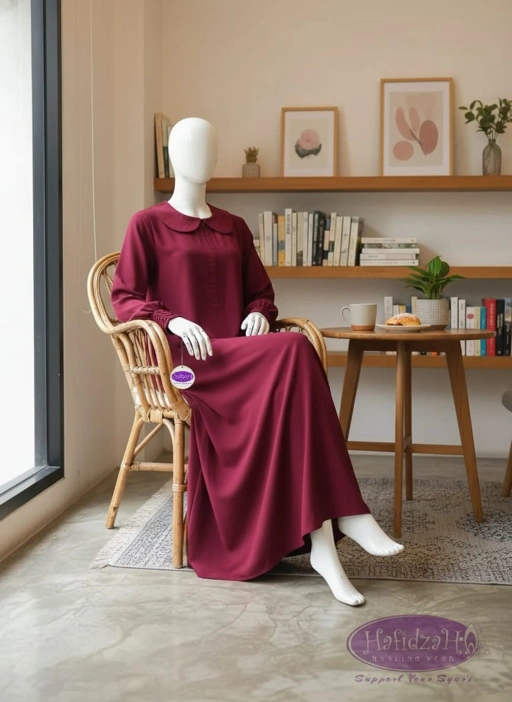 Image of (BA) Milenia Merah Cabai - Abaya - M. Optic
