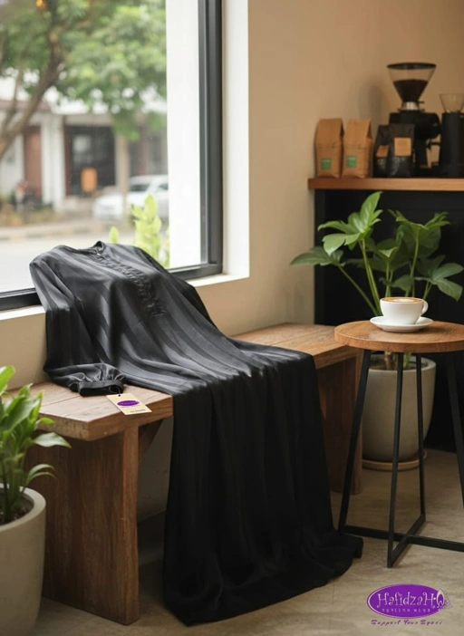 Image of (BA) DC Stripe 1 - HITAM doff - abaya 2,8 - M. 3cm kait