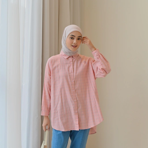 Image of Marchemode Alata Gingham Shirt Baju Kemeja Lengan Panjang