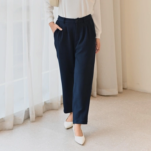 Image of Marchemode Kisa Pants Celana Panjang Wanita Knit Basic Formal Nyaman Slim Look