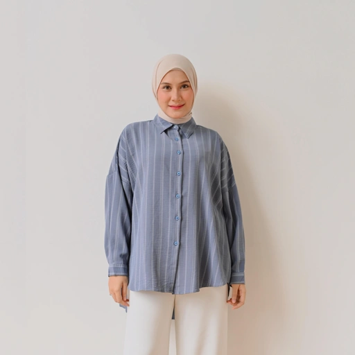 Image of Marchemode Alata Stripe Shirt Baju Lengan Panjang