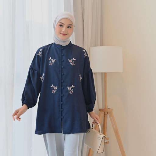 Image of Marchemode Belinda Shirt Baju Atasan Kemeja Lengan Panjang