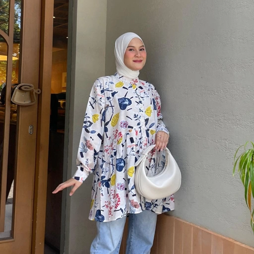 Image of Marchemode Nessie Tunic Baju Lengan Panjang Bahan Lembut
