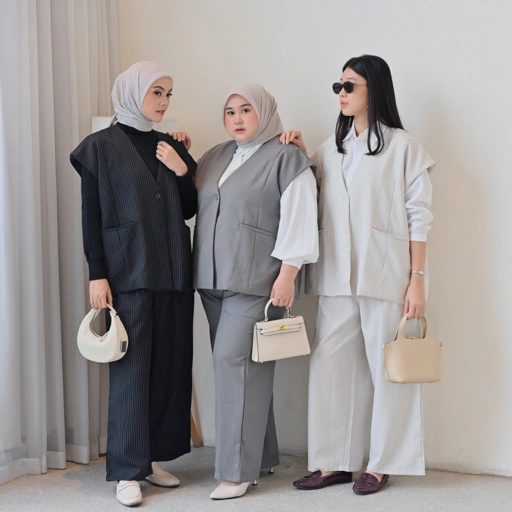 Image of Marchemode Yori Vest dan Roca Pants Rompi Reguler Bigsize