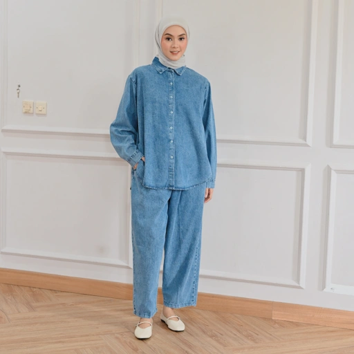 Image of Marchemode Virgo Set One Set Baju Atasan Dan Celana Panjang Wanita