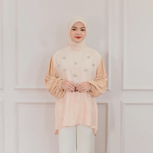 Image of Marchemode Aniqa Blouse Baju Kemeja Lengan Panjang Reguler Bigsize