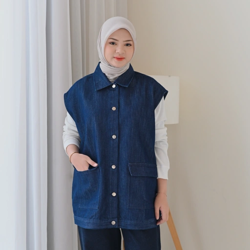 Image of Marchemode Orla Vest Denim Baju Lengan Panjang