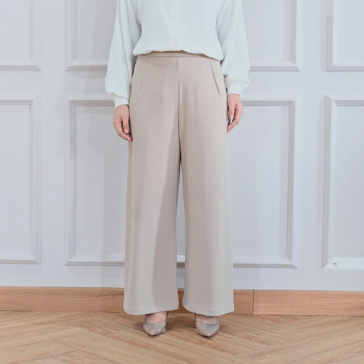 Image of Marchemode Rayya Pants Celana Panjang Wanita Soft Knit Basic Formal Nyaman