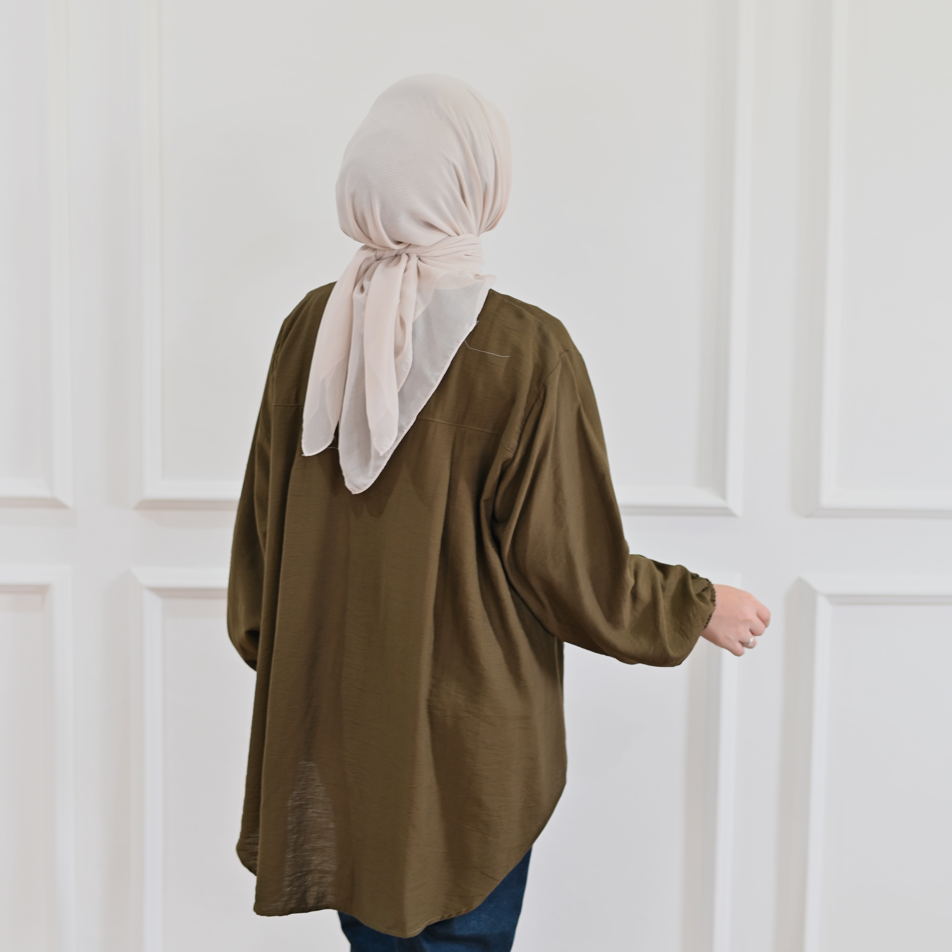 Marchemode Clara Blouse Soft Linen Baju Lengan Panjang