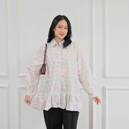 Image of Marchemode Paloma Shirt Baju Lengan Panjang Big size Oversize Wanita Casual