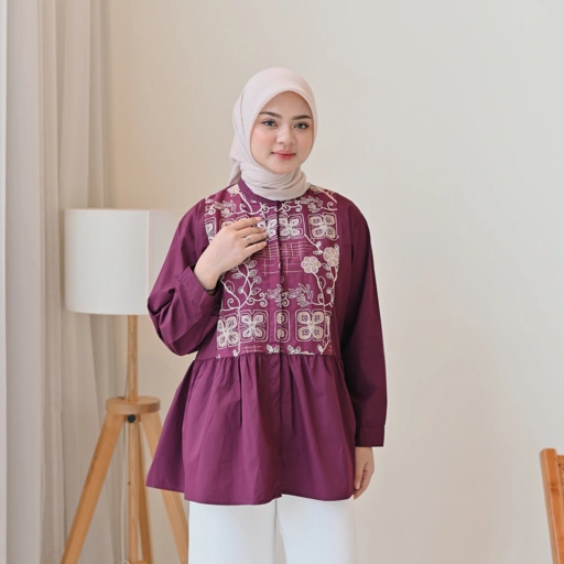 Image of Marchemode Shadira Shirt Bordir Baju Lengan Panjang