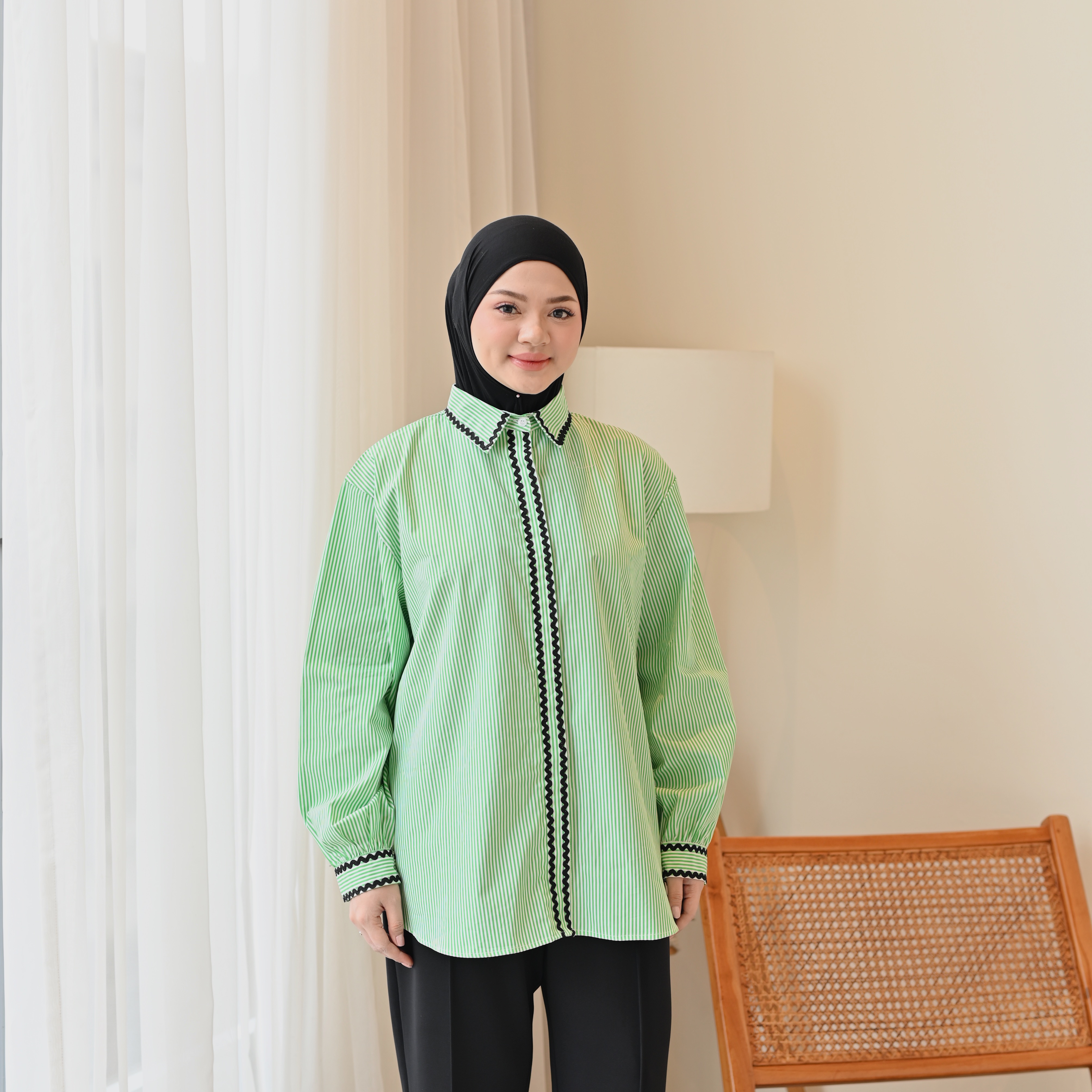 Marchemode Maggie shirt Baju Lengan Panjang Wanita Oversize Reguler