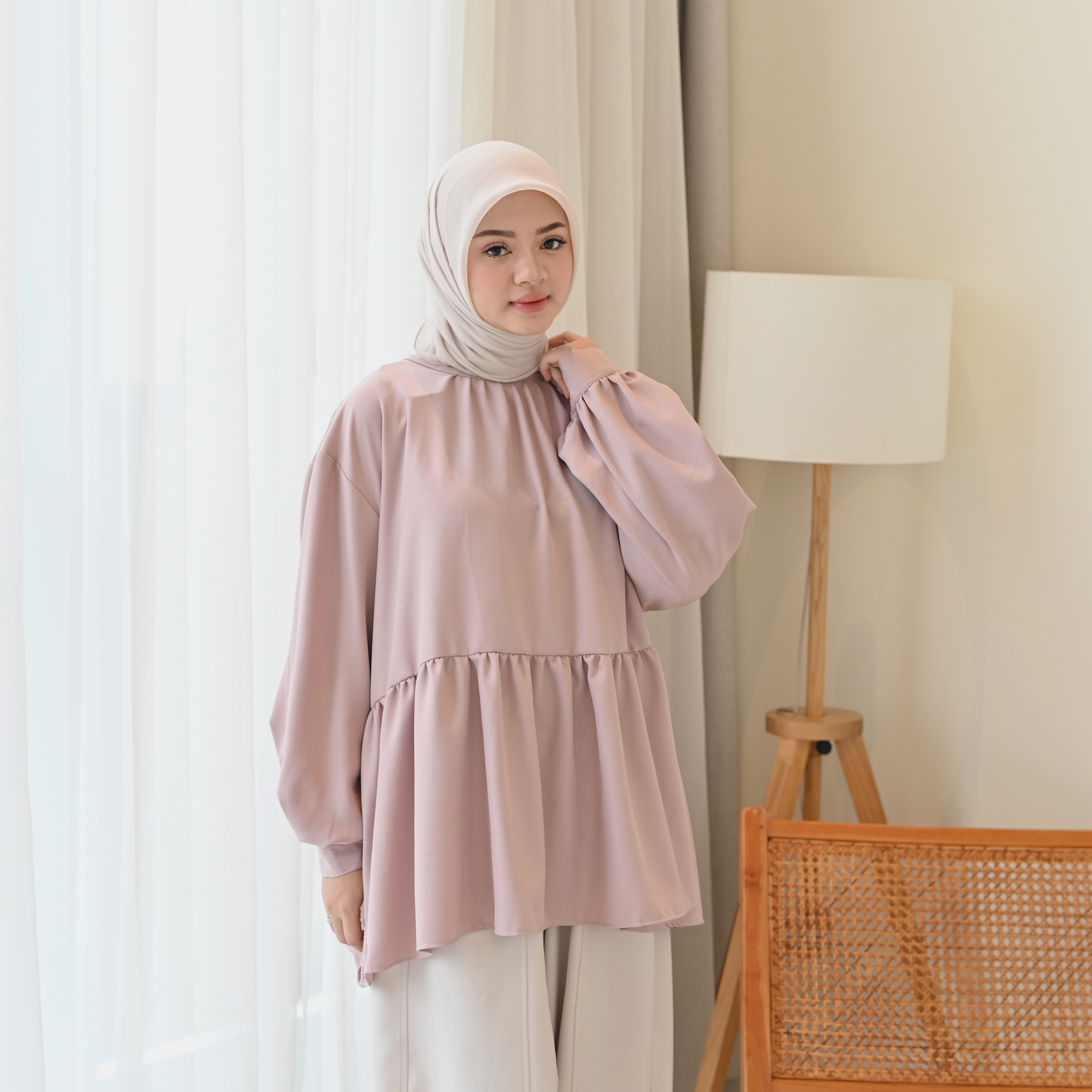 Marchemode Aurel Blouse Crepe Baju Lengan Panjang Wanita Atasan Reguler Bigsize Oversize
