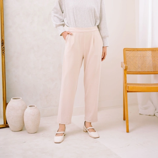 Image of Marchemode Dilla Pants Celana Panjang Knit Big size Strecth Oversize Wanita Casual