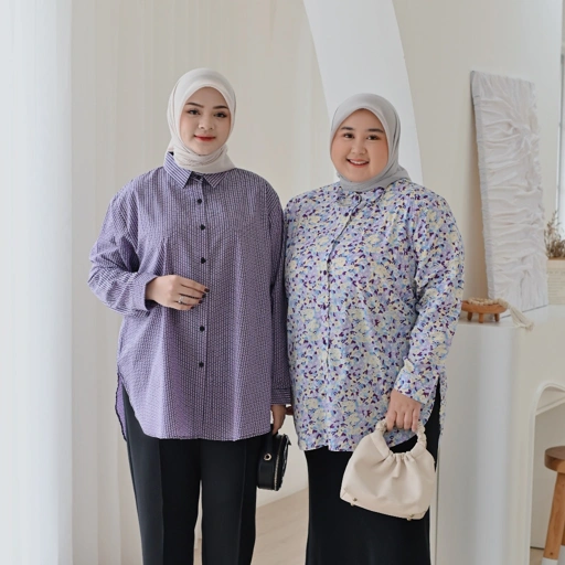 Image of Marchemode Brenda Tunic Motif Baju Lengan Panjang