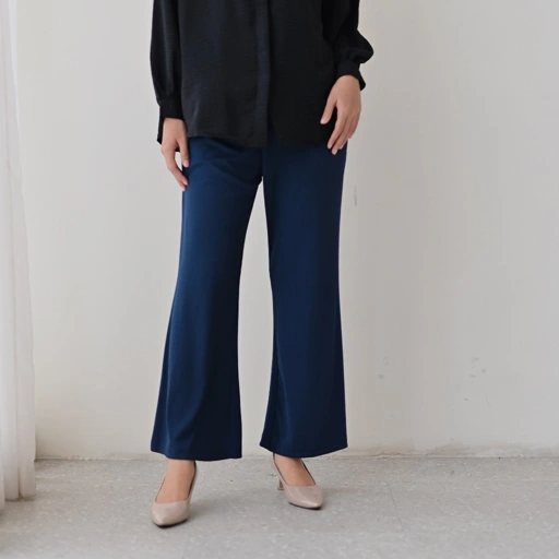 Image of Marchemode Flexy Flare Pants Celana Panjang Knit Big size Strecth Oversize Wanita Casual