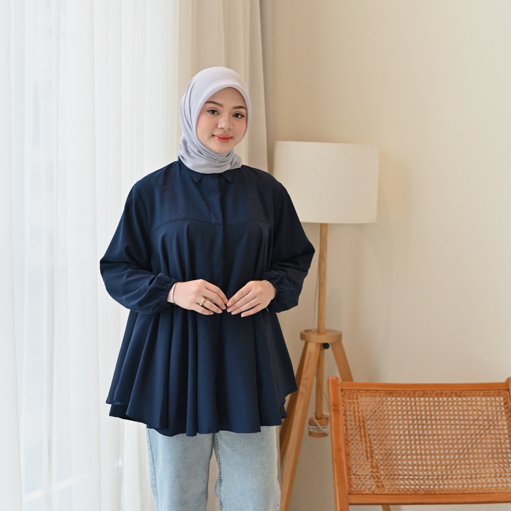 Marchemode Greta Shirt Baju Lengan Panjang Bigsize Oversize Wanita Casual