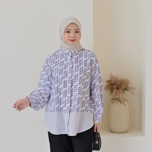 Image of Marchemode Aqila Shirt Motif Baju Lengan Panjang