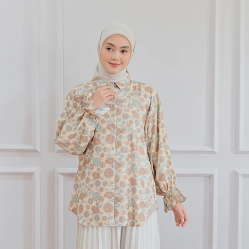 Image of Marchemode Kalla Shirt Reguler Bigsize Baju Atasan Lengan Panjang Busui Wanita Best Seller