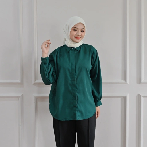 Image of Marchemode Aqila Shirt Cotton twill Baju Kemeja Reguler Bigsize