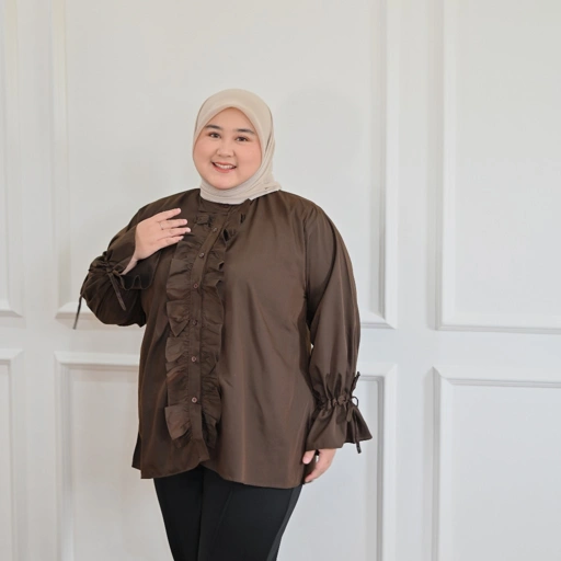 Image of Marchemode Alice Shirt Katun Baju Lengan Panjang Best Seller Bigsize Oversize Wanita Casual Muslim