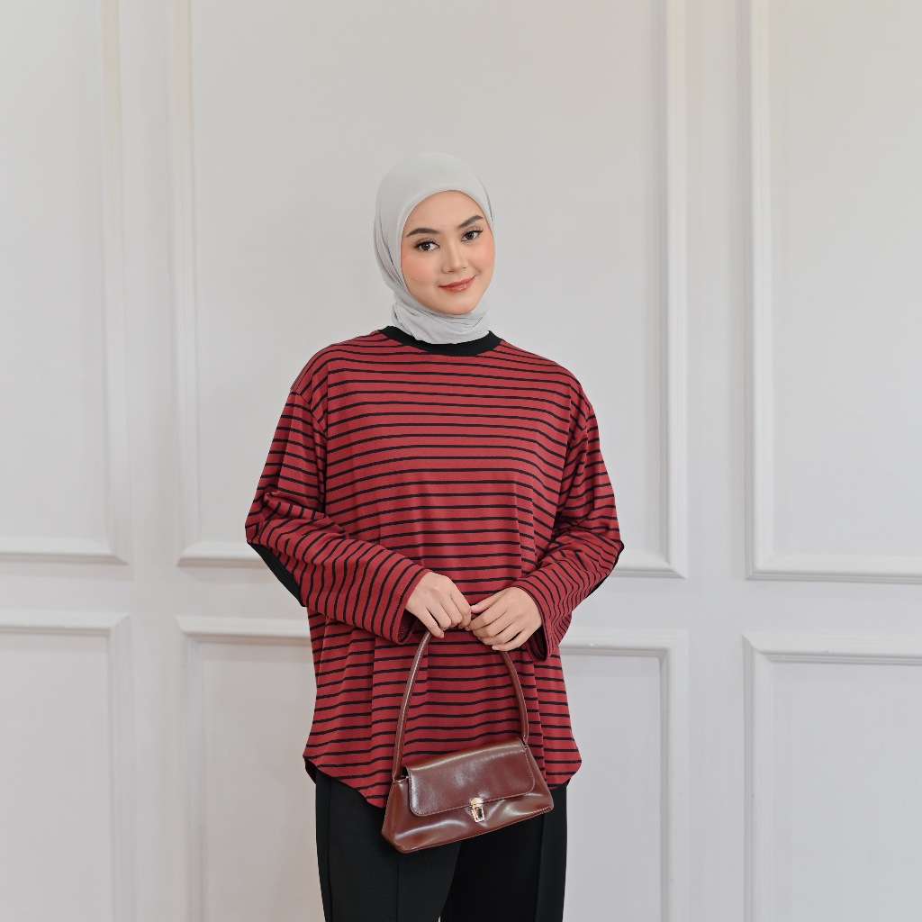 Marchemode LEO T-shirt Cotton stretch Baju Lengan Panjang