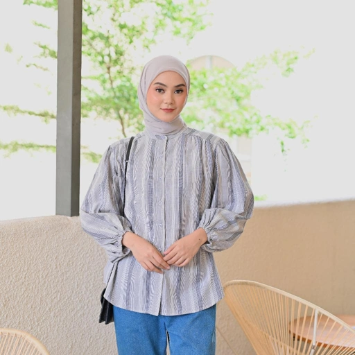 Image of Marchemode Naira Blouse Katun poplin Baju Lengan Panjang