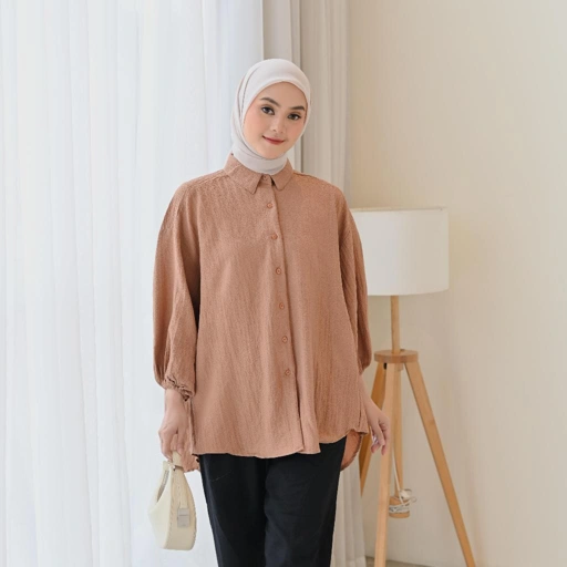 Image of Marchemode Wilka Shirt Bubble Square Baju Lengan Panjang