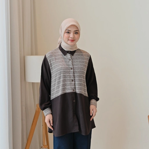 Image of Marchemode Isla Shirt Shakilla  Baju Lengan Panjang Upsize Reguler Best Seller Bigsize Oversize Wanita Casual Basic Muslim