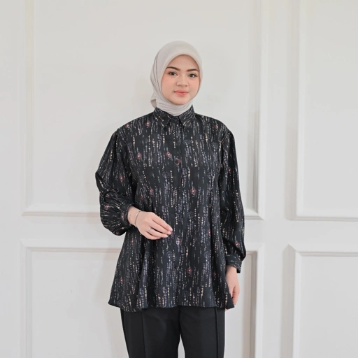 Image of Marchemode Sabna Shirt Baju Lengan Panjang Big size Oversize Wanita Casual