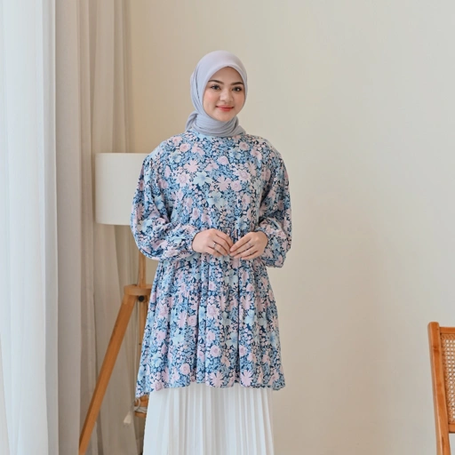 Image of Marchemode Ziva Tunic Baju Lengan Panjang Atasan Tunik Best Seller Big size Oversize Wanita Casual