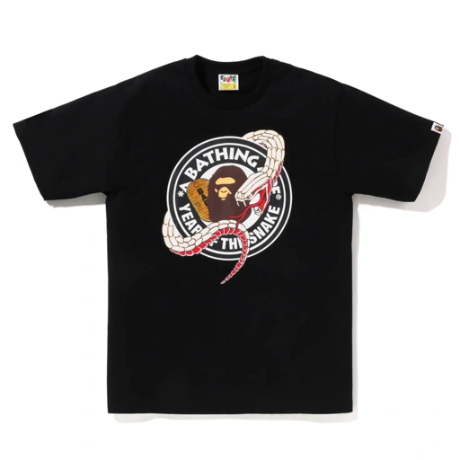 Image of BAPE - YEAR OF THE SNAKE APE HEAD TEE | BLACK