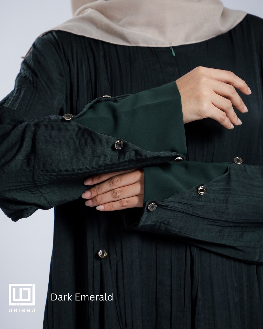 UHIBBU Gamis LAYALI | Abstract Pleats | Silk Polyester