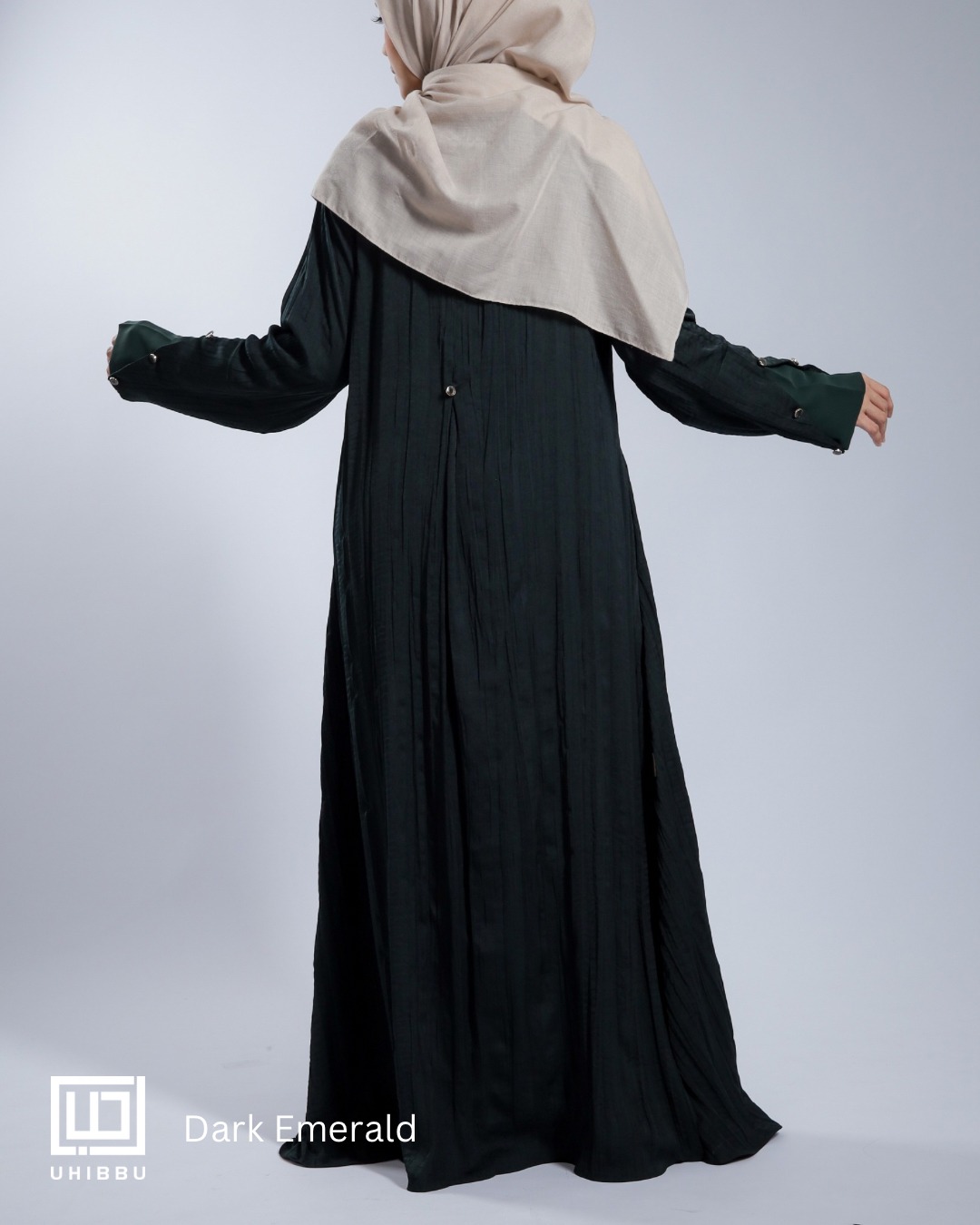 UHIBBU Gamis LAYALI | Abstract Pleats | Silk Polyester