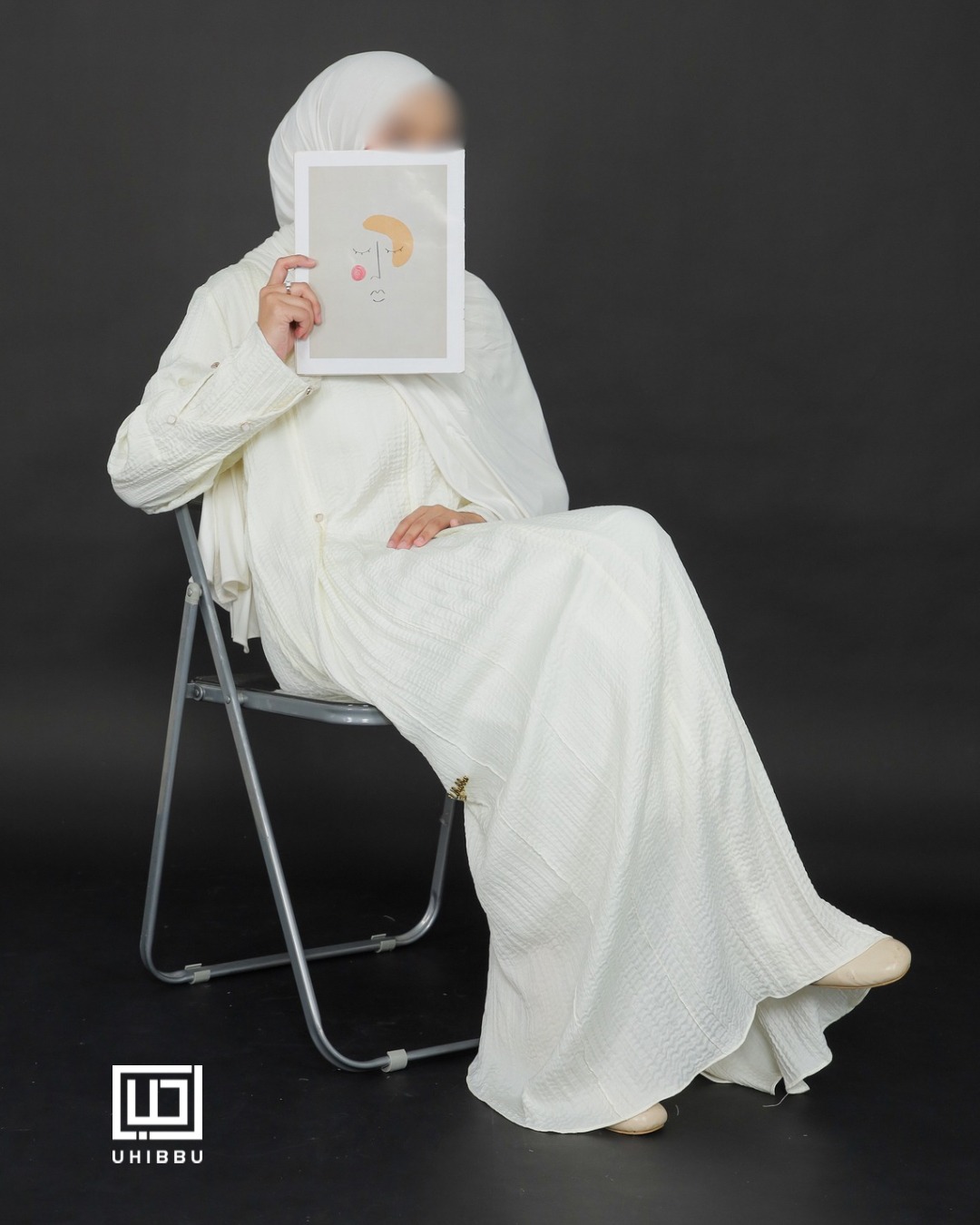 UHIBBU Gamis LAYALI | Abstract Pleats | Silk Polyester