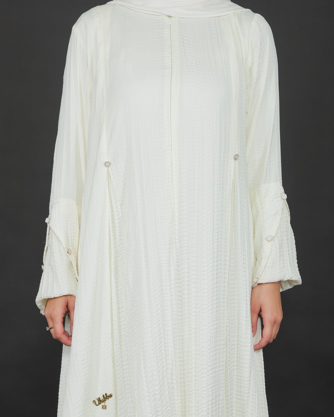 UHIBBU Gamis LAYALI | Abstract Pleats | Silk Polyester