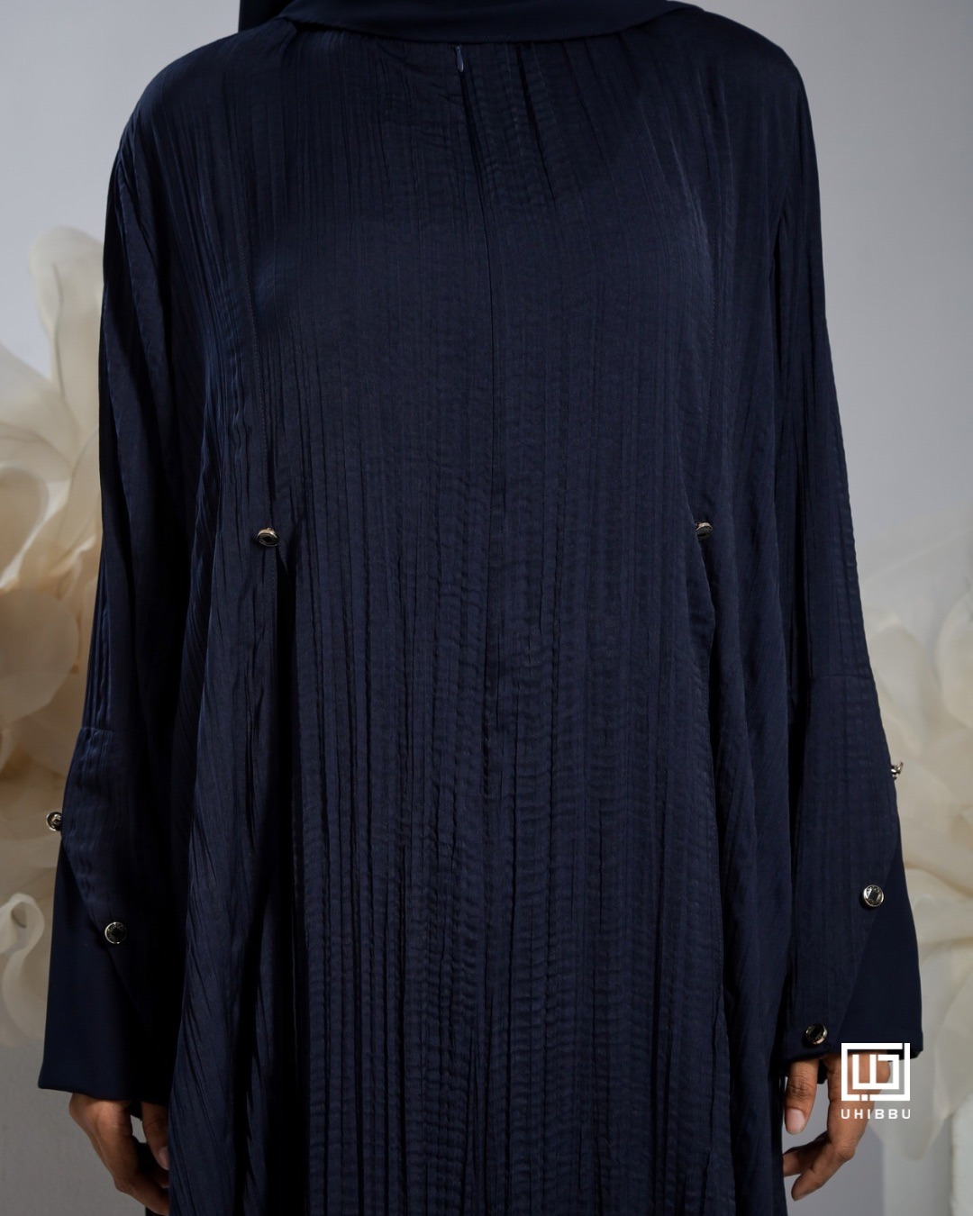 UHIBBU Gamis LAYALI | Abstract Pleats | Silk Polyester
