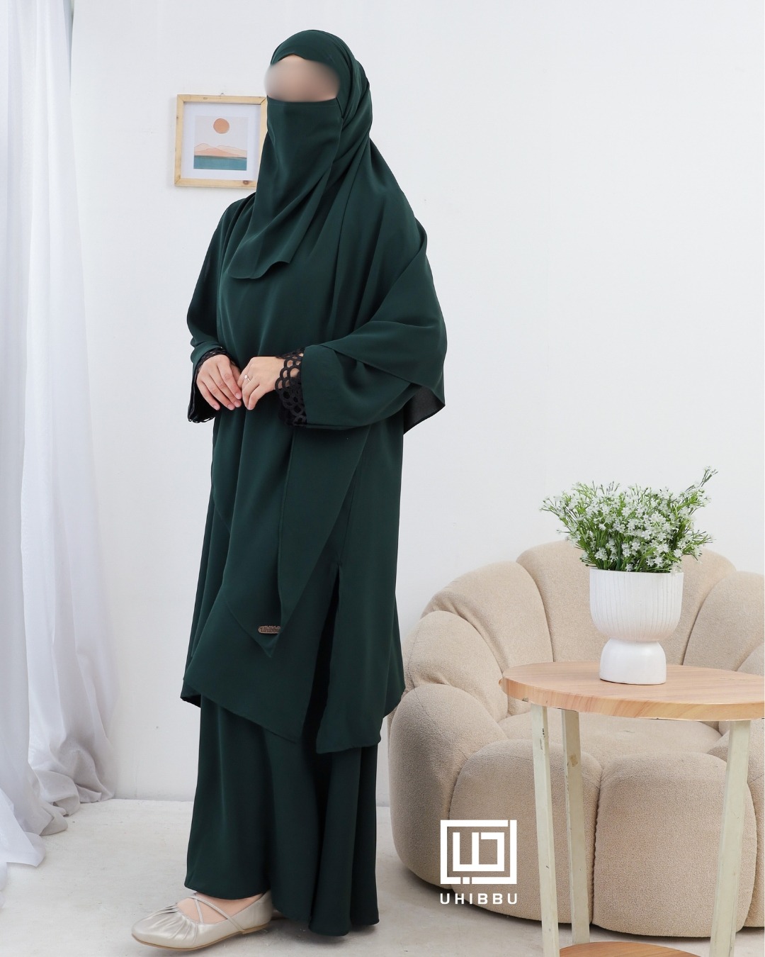 Uhibbu Set Rok Malay Lace Mazen Anti UV