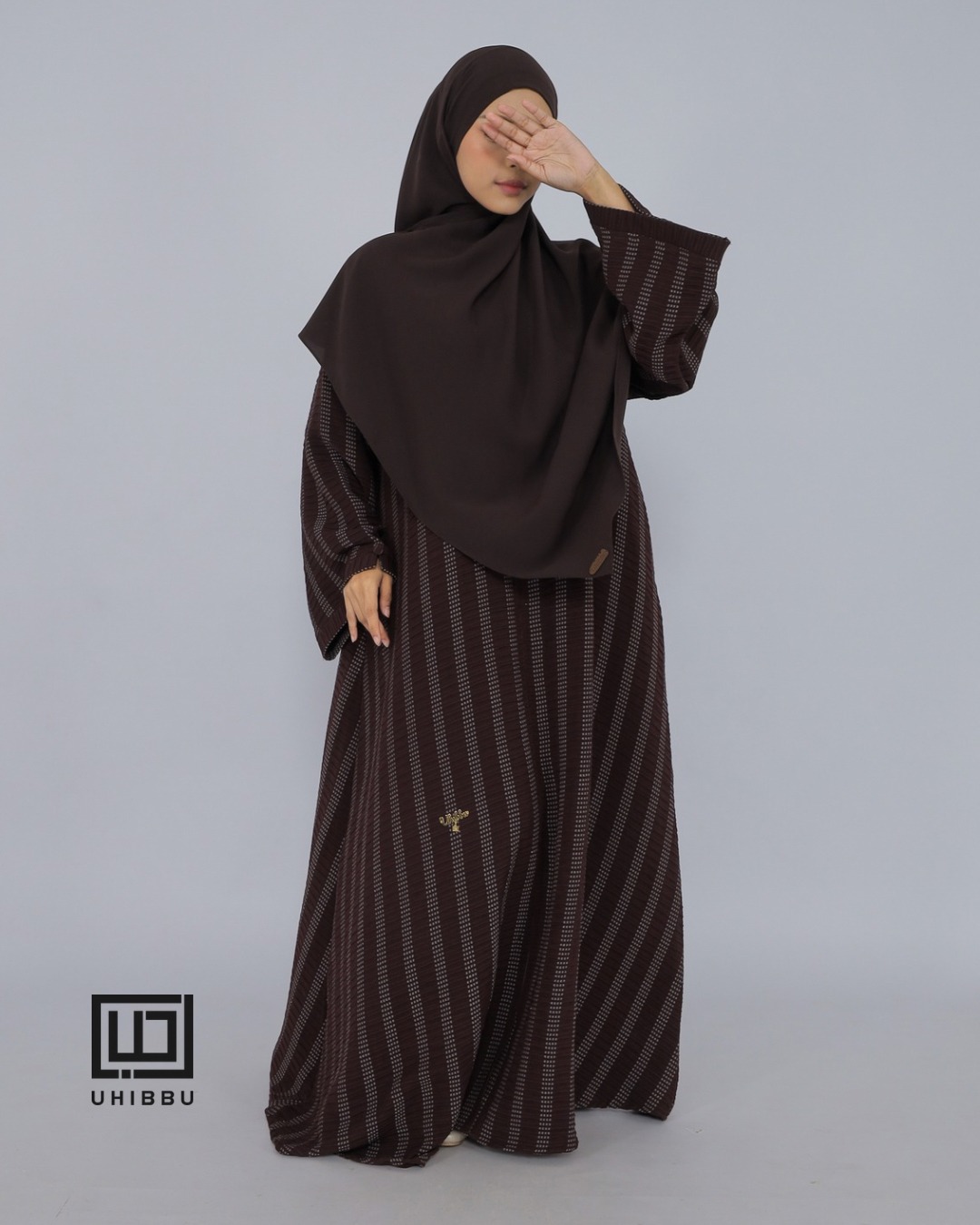 UHIBBU QIRA Loose Texture Abaya