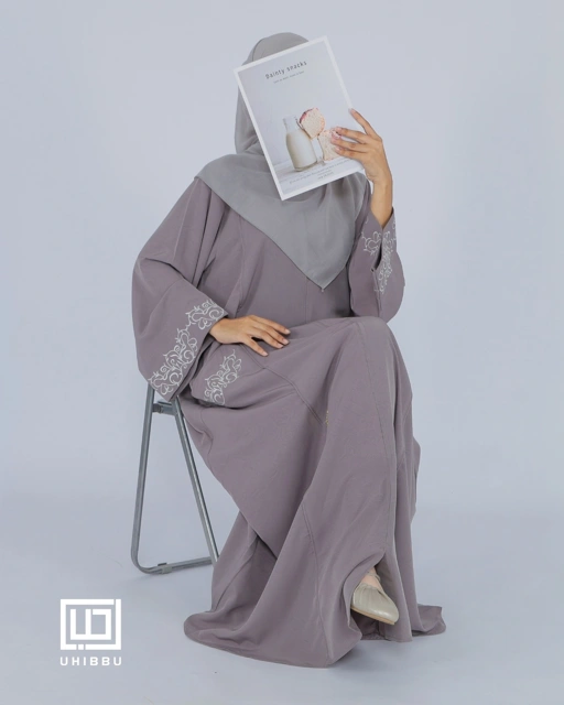 UHIBBU Malika Abaya Embroidery