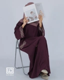 UHIBBU Malika Abaya Embroidery