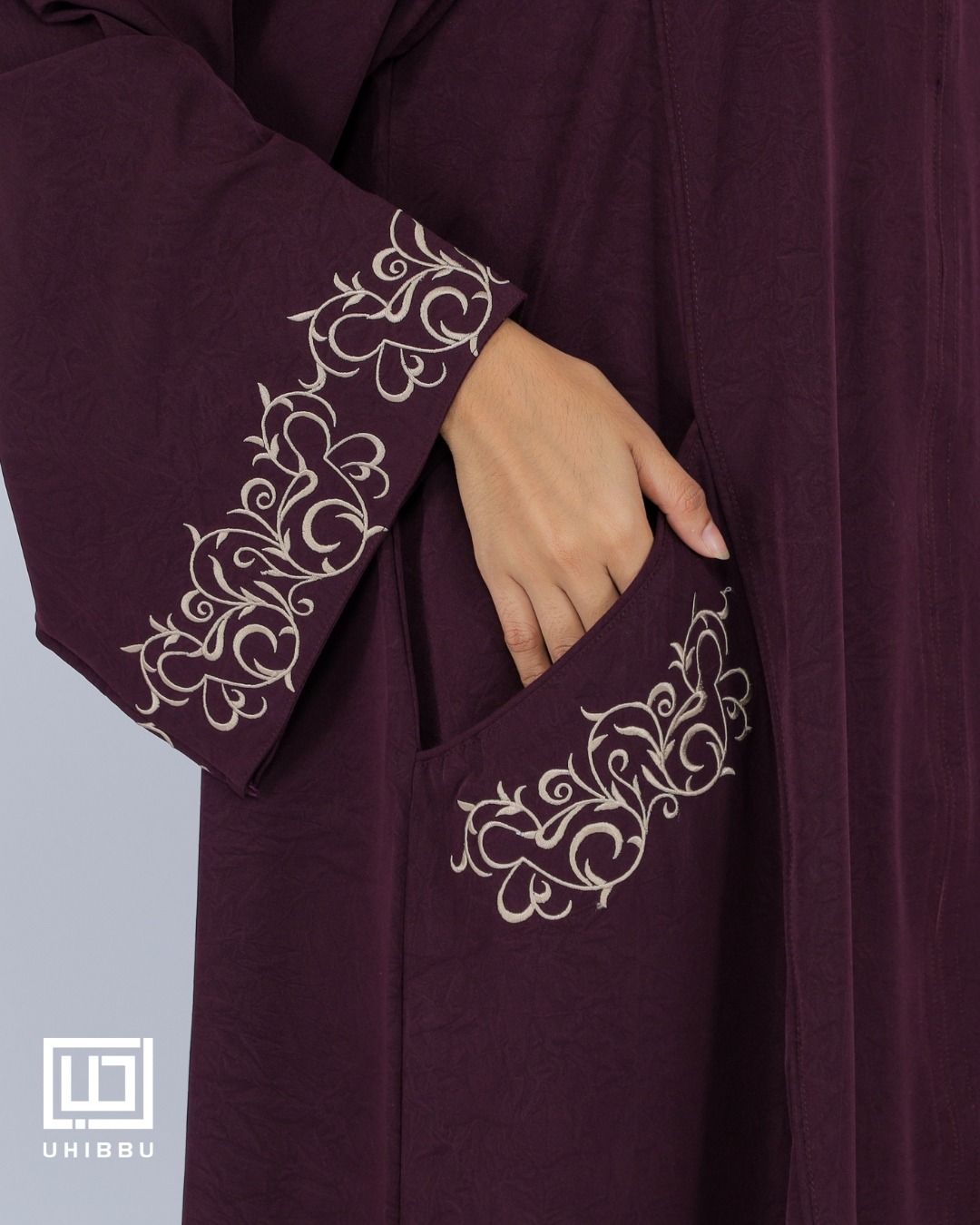 UHIBBU Malika Abaya Embroidery