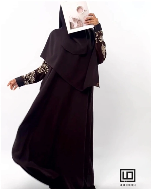 UHIBBU-MEERA Flo Gamis Semi Batwing Mazen Anti UV x Premium Soft Knit