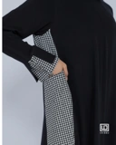 UHIBBU Gamis Monograf | Seri Rayon Twill x Katun Jepang Houndstooth