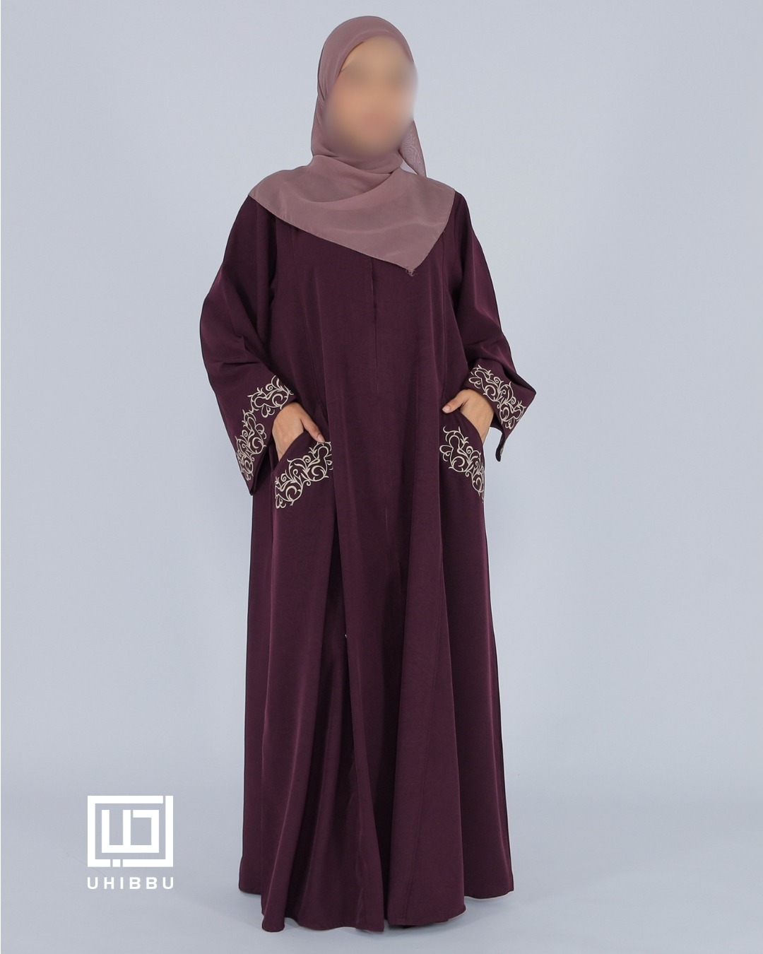UHIBBU Malika Abaya Embroidery